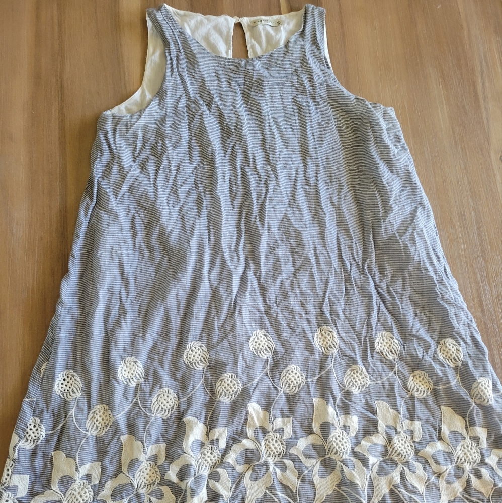 Mudo collection striped dress size 38 or 8 us blue white